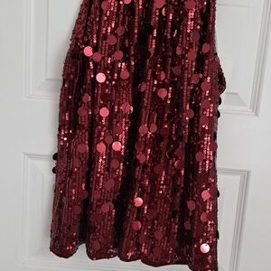 Elegant Sequin Top in Wine